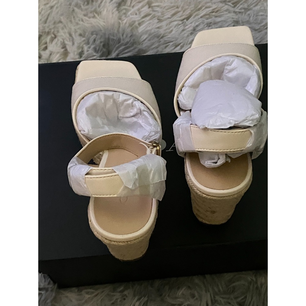 Women's COACH Signature C Espadrille Wedge Sandals Chalk Size 6 New With Tags - Picture 8 of 9